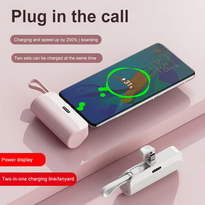 Mini Power Bank 5000Mah Portable Mobile Phone Charger External Battery Power Bank Portable Charger for Iphone Samsung Xiaomi