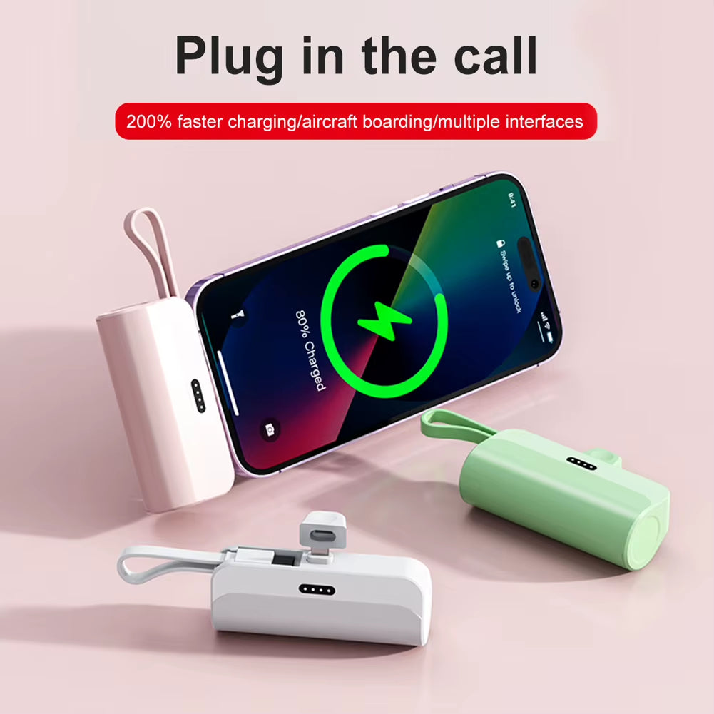 Mini Power Bank 5000Mah Portable Mobile Phone Charger External Battery Power Bank Portable Charger for Iphone Samsung Xiaomi